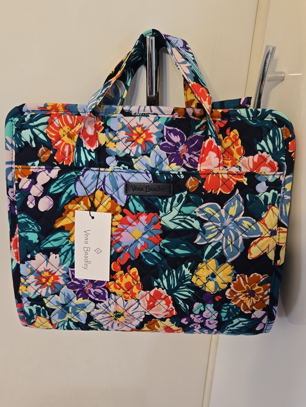 Vera Bradley Happy Blooms Travel Organizer Cosmetic Bag